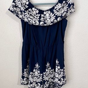 Navy blue romper